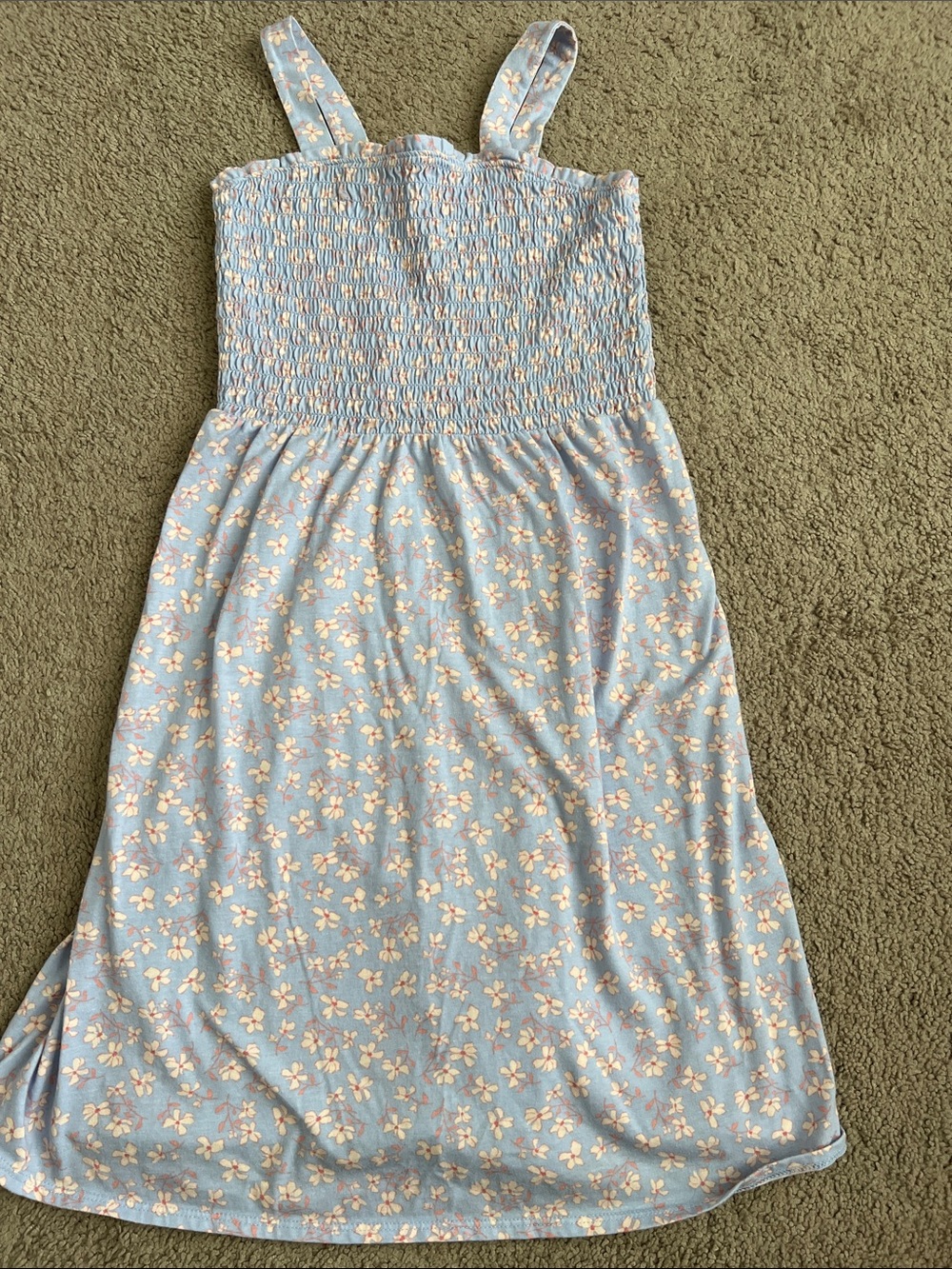 OshKosh B'gosh Light Blue Floral Smocked Sundress
